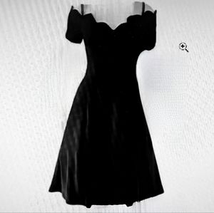 Karen Lucas for Niki black velvet party dress